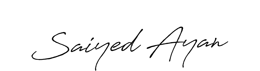 Design your own signature with our free online signature maker. With this signature software, you can create a handwritten (Antro_Vectra_Bolder) signature for name Saiyed Ayan. Saiyed Ayan signature style 7 images and pictures png