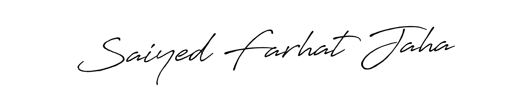 It looks lik you need a new signature style for name Saiyed Farhat Jaha. Design unique handwritten (Antro_Vectra_Bolder) signature with our free signature maker in just a few clicks. Saiyed Farhat Jaha signature style 7 images and pictures png