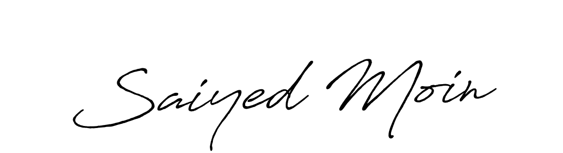 How to make Saiyed Moin name signature. Use Antro_Vectra_Bolder style for creating short signs online. This is the latest handwritten sign. Saiyed Moin signature style 7 images and pictures png