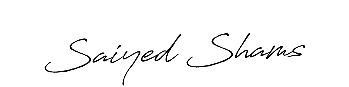 Similarly Antro_Vectra_Bolder is the best handwritten signature design. Signature creator online .You can use it as an online autograph creator for name Saiyed Shams. Saiyed Shams signature style 7 images and pictures png