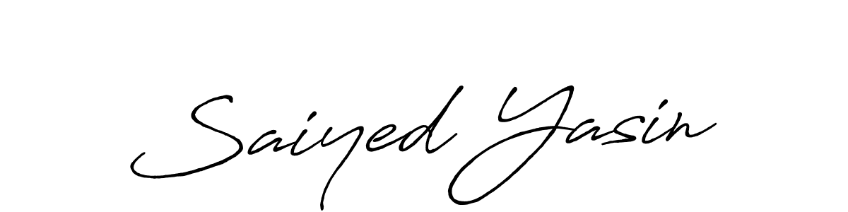 Design your own signature with our free online signature maker. With this signature software, you can create a handwritten (Antro_Vectra_Bolder) signature for name Saiyed Yasin. Saiyed Yasin signature style 7 images and pictures png