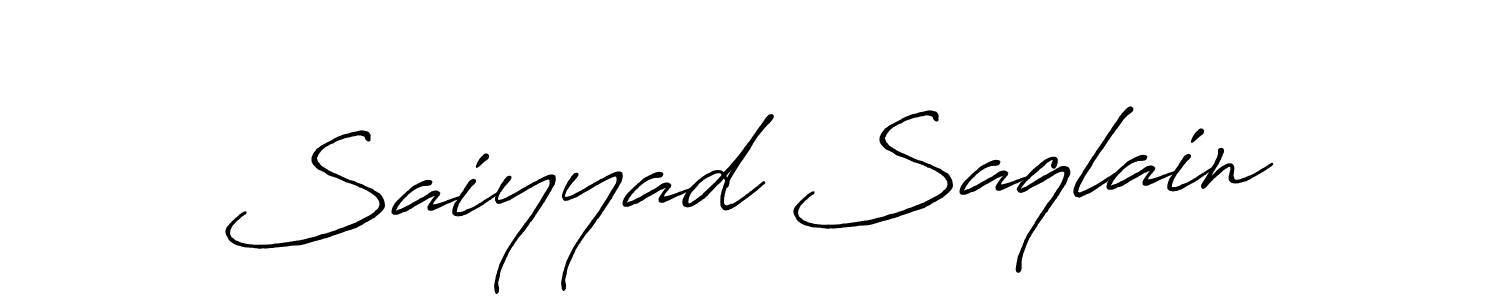 Make a beautiful signature design for name Saiyyad Saqlain. Use this online signature maker to create a handwritten signature for free. Saiyyad Saqlain signature style 7 images and pictures png