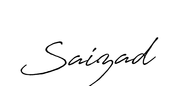 Use a signature maker to create a handwritten signature online. With this signature software, you can design (Antro_Vectra_Bolder) your own signature for name Saizad. Saizad signature style 7 images and pictures png