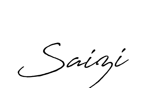 Make a beautiful signature design for name Saizi. With this signature (Antro_Vectra_Bolder) style, you can create a handwritten signature for free. Saizi signature style 7 images and pictures png