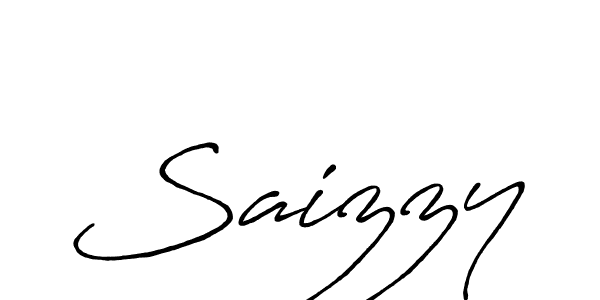 Use a signature maker to create a handwritten signature online. With this signature software, you can design (Antro_Vectra_Bolder) your own signature for name Saizzy. Saizzy signature style 7 images and pictures png