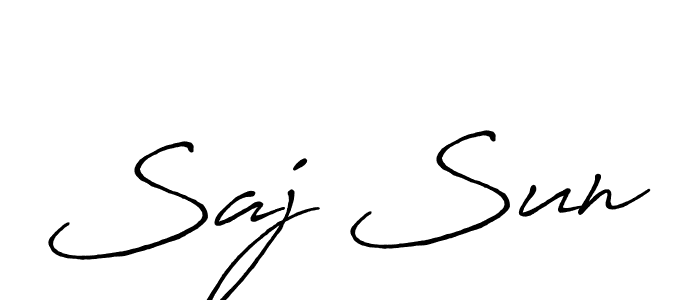 Design your own signature with our free online signature maker. With this signature software, you can create a handwritten (Antro_Vectra_Bolder) signature for name Saj Sun. Saj Sun signature style 7 images and pictures png