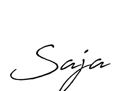 Make a beautiful signature design for name Saja. With this signature (Antro_Vectra_Bolder) style, you can create a handwritten signature for free. Saja signature style 7 images and pictures png