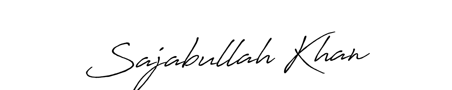 The best way (Antro_Vectra_Bolder) to make a short signature is to pick only two or three words in your name. The name Sajabullah Khan include a total of six letters. For converting this name. Sajabullah Khan signature style 7 images and pictures png