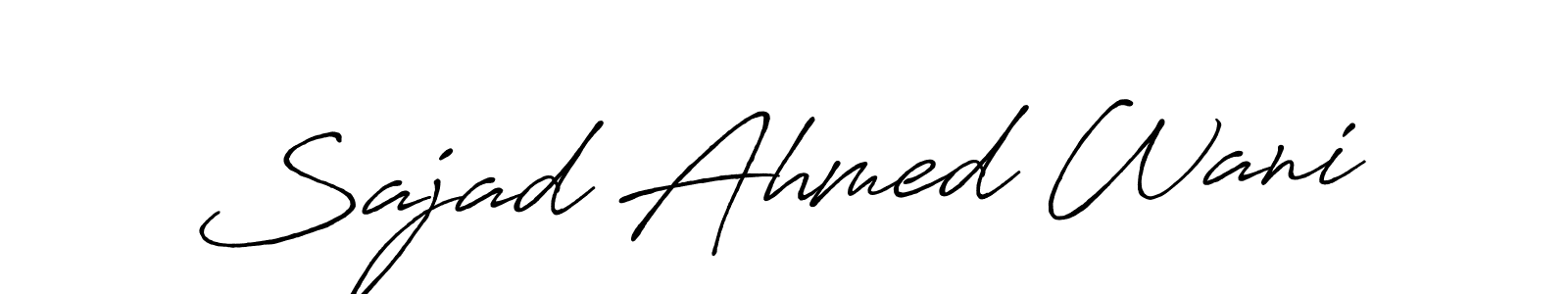 Use a signature maker to create a handwritten signature online. With this signature software, you can design (Antro_Vectra_Bolder) your own signature for name Sajad Ahmed Wani. Sajad Ahmed Wani signature style 7 images and pictures png