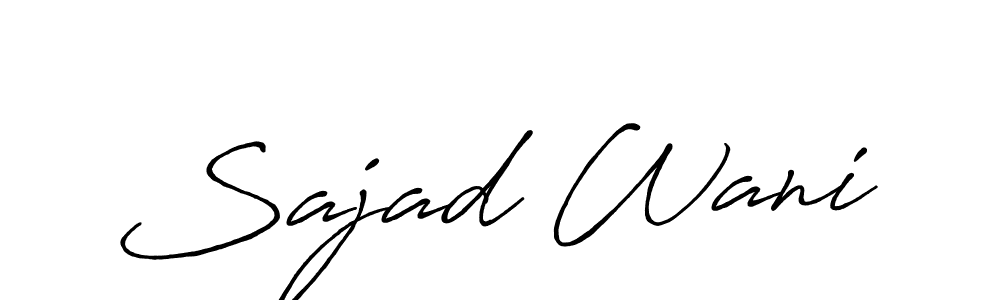 How to make Sajad Wani signature? Antro_Vectra_Bolder is a professional autograph style. Create handwritten signature for Sajad Wani name. Sajad Wani signature style 7 images and pictures png