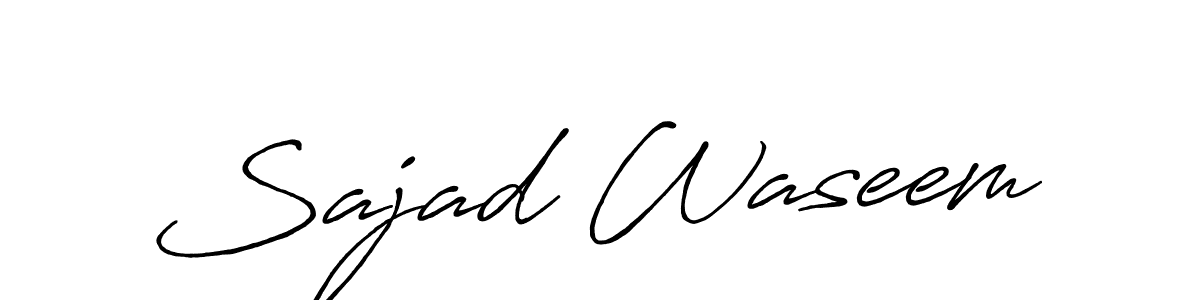 Use a signature maker to create a handwritten signature online. With this signature software, you can design (Antro_Vectra_Bolder) your own signature for name Sajad Waseem. Sajad Waseem signature style 7 images and pictures png