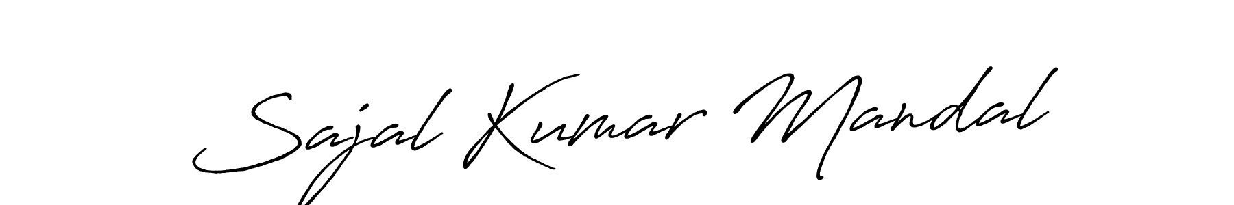 Make a beautiful signature design for name Sajal Kumar Mandal. With this signature (Antro_Vectra_Bolder) style, you can create a handwritten signature for free. Sajal Kumar Mandal signature style 7 images and pictures png