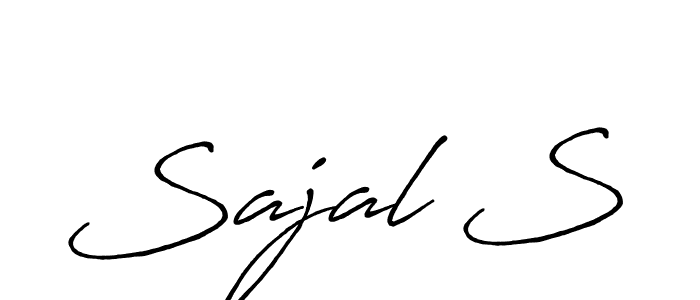 Make a beautiful signature design for name Sajal S. With this signature (Antro_Vectra_Bolder) style, you can create a handwritten signature for free. Sajal S signature style 7 images and pictures png