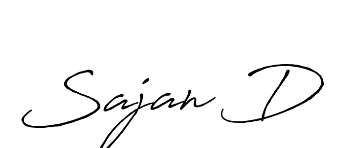 Sajan D stylish signature style. Best Handwritten Sign (Antro_Vectra_Bolder) for my name. Handwritten Signature Collection Ideas for my name Sajan D. Sajan D signature style 7 images and pictures png