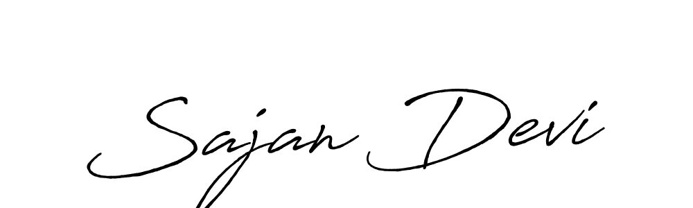 Make a beautiful signature design for name Sajan Devi. With this signature (Antro_Vectra_Bolder) style, you can create a handwritten signature for free. Sajan Devi signature style 7 images and pictures png