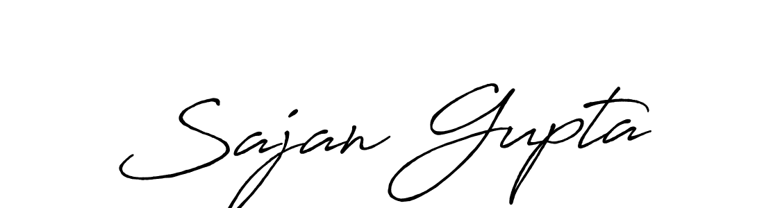 How to make Sajan Gupta signature? Antro_Vectra_Bolder is a professional autograph style. Create handwritten signature for Sajan Gupta name. Sajan Gupta signature style 7 images and pictures png
