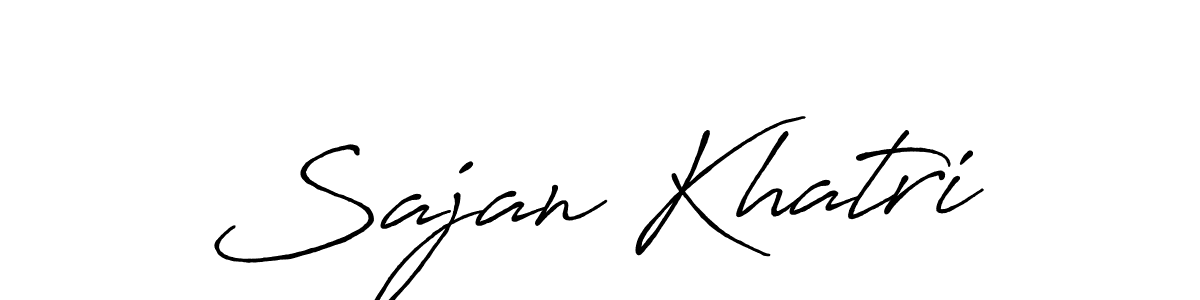 Use a signature maker to create a handwritten signature online. With this signature software, you can design (Antro_Vectra_Bolder) your own signature for name Sajan Khatri. Sajan Khatri signature style 7 images and pictures png