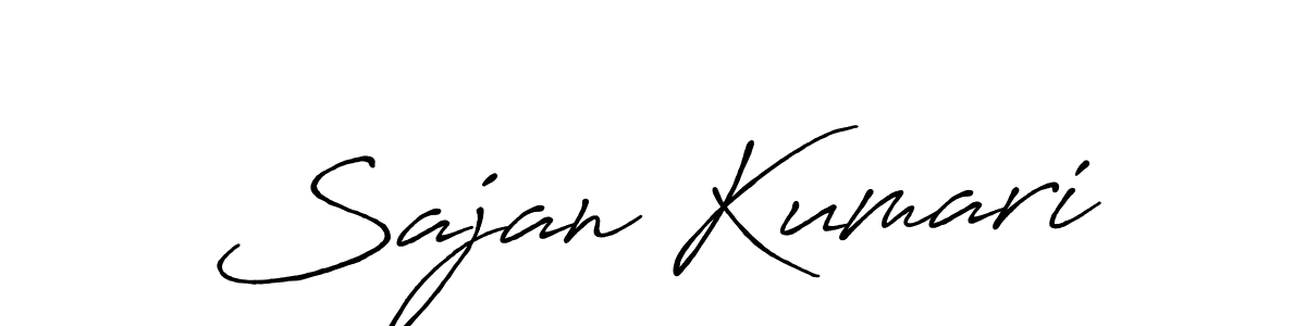 Create a beautiful signature design for name Sajan Kumari. With this signature (Antro_Vectra_Bolder) fonts, you can make a handwritten signature for free. Sajan Kumari signature style 7 images and pictures png