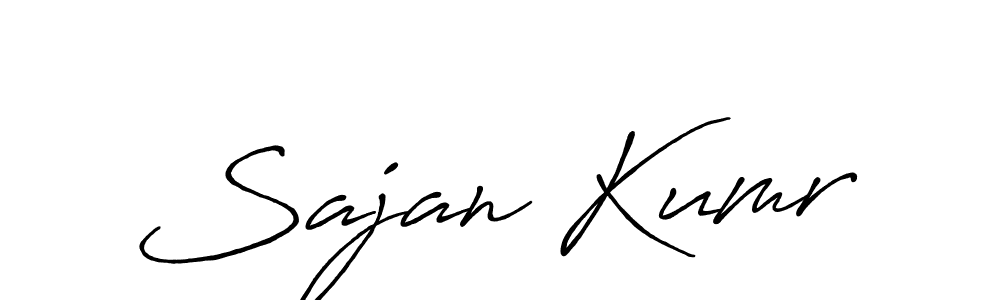 Make a beautiful signature design for name Sajan Kumr. With this signature (Antro_Vectra_Bolder) style, you can create a handwritten signature for free. Sajan Kumr signature style 7 images and pictures png