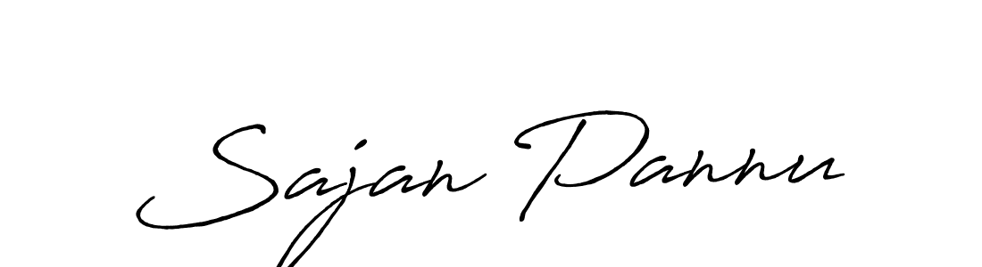 Create a beautiful signature design for name Sajan Pannu. With this signature (Antro_Vectra_Bolder) fonts, you can make a handwritten signature for free. Sajan Pannu signature style 7 images and pictures png