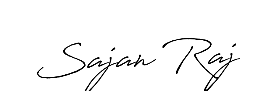 How to make Sajan Raj name signature. Use Antro_Vectra_Bolder style for creating short signs online. This is the latest handwritten sign. Sajan Raj signature style 7 images and pictures png