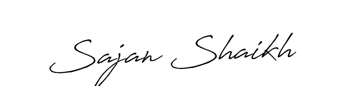 The best way (Antro_Vectra_Bolder) to make a short signature is to pick only two or three words in your name. The name Sajan Shaikh include a total of six letters. For converting this name. Sajan Shaikh signature style 7 images and pictures png