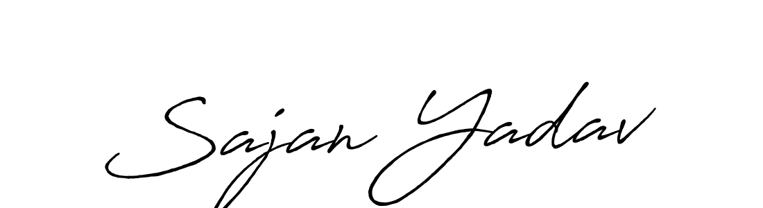 Also we have Sajan Yadav name is the best signature style. Create professional handwritten signature collection using Antro_Vectra_Bolder autograph style. Sajan Yadav signature style 7 images and pictures png