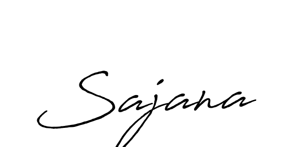 How to make Sajana name signature. Use Antro_Vectra_Bolder style for creating short signs online. This is the latest handwritten sign. Sajana signature style 7 images and pictures png