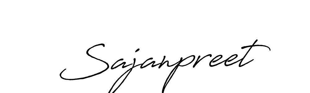Sajanpreet stylish signature style. Best Handwritten Sign (Antro_Vectra_Bolder) for my name. Handwritten Signature Collection Ideas for my name Sajanpreet. Sajanpreet signature style 7 images and pictures png