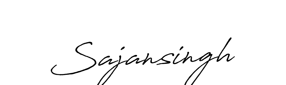 How to make Sajansingh signature? Antro_Vectra_Bolder is a professional autograph style. Create handwritten signature for Sajansingh name. Sajansingh signature style 7 images and pictures png