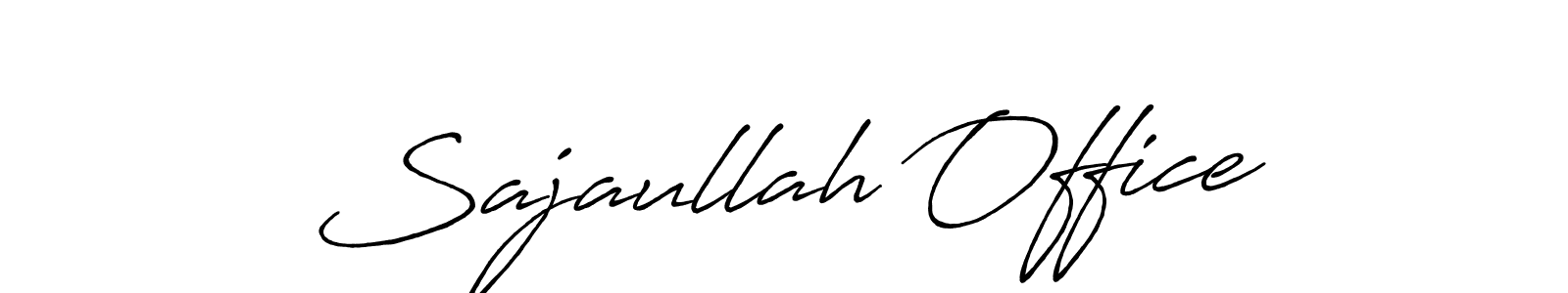 How to make Sajaullah Office name signature. Use Antro_Vectra_Bolder style for creating short signs online. This is the latest handwritten sign. Sajaullah Office signature style 7 images and pictures png