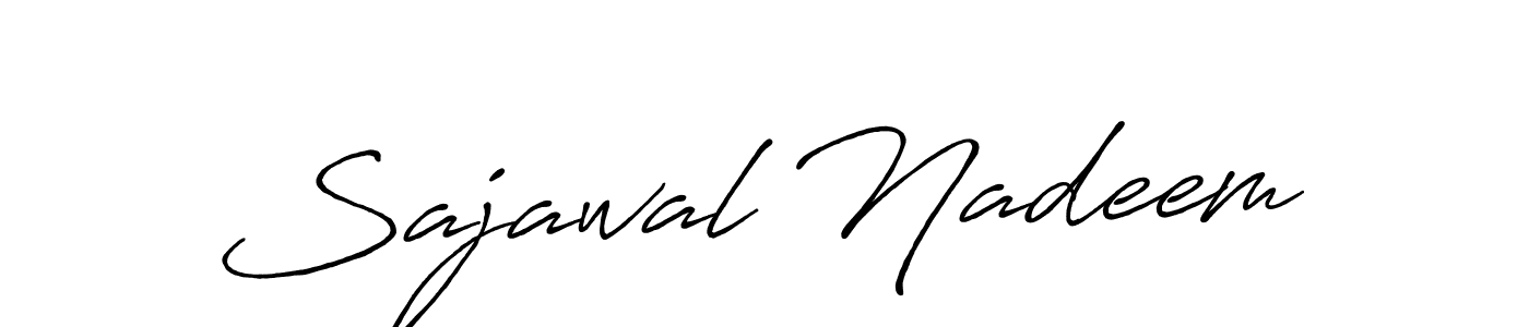 Use a signature maker to create a handwritten signature online. With this signature software, you can design (Antro_Vectra_Bolder) your own signature for name Sajawal Nadeem. Sajawal Nadeem signature style 7 images and pictures png