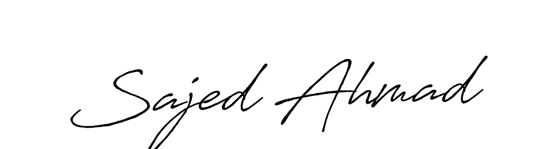 Design your own signature with our free online signature maker. With this signature software, you can create a handwritten (Antro_Vectra_Bolder) signature for name Sajed Ahmad. Sajed Ahmad signature style 7 images and pictures png