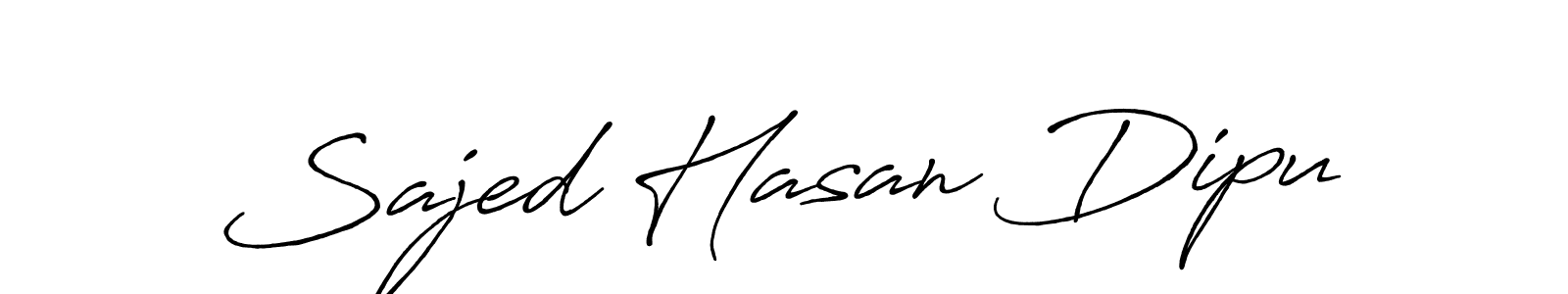 The best way (Antro_Vectra_Bolder) to make a short signature is to pick only two or three words in your name. The name Sajed Hasan Dipu include a total of six letters. For converting this name. Sajed Hasan Dipu signature style 7 images and pictures png