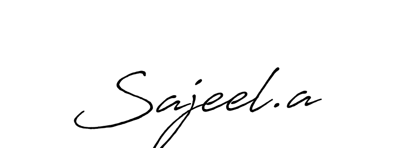 Make a beautiful signature design for name Sajeel.a. With this signature (Antro_Vectra_Bolder) style, you can create a handwritten signature for free. Sajeel.a signature style 7 images and pictures png