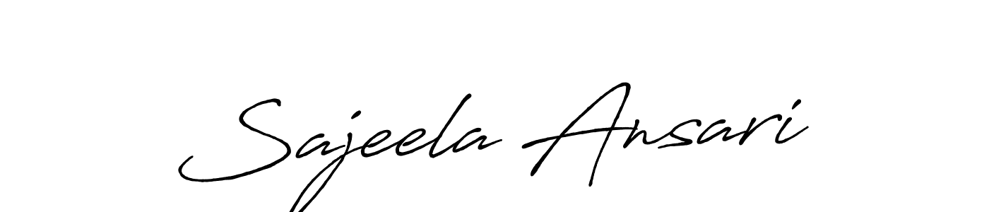 Create a beautiful signature design for name Sajeela Ansari. With this signature (Antro_Vectra_Bolder) fonts, you can make a handwritten signature for free. Sajeela Ansari signature style 7 images and pictures png