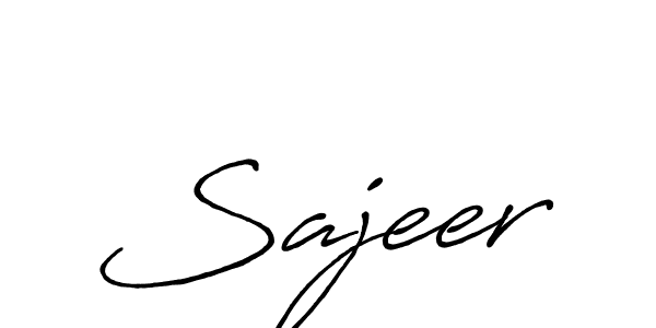 How to make Sajeer name signature. Use Antro_Vectra_Bolder style for creating short signs online. This is the latest handwritten sign. Sajeer signature style 7 images and pictures png