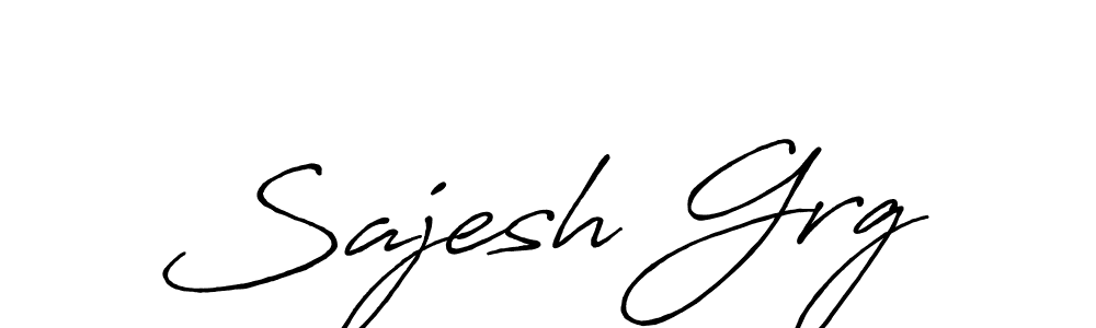 Create a beautiful signature design for name Sajesh Grg. With this signature (Antro_Vectra_Bolder) fonts, you can make a handwritten signature for free. Sajesh Grg signature style 7 images and pictures png