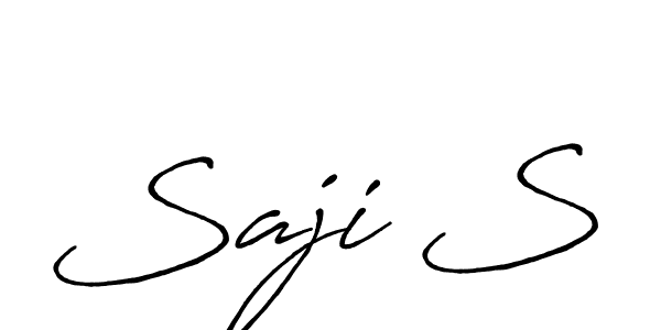 Also we have Saji S name is the best signature style. Create professional handwritten signature collection using Antro_Vectra_Bolder autograph style. Saji S signature style 7 images and pictures png