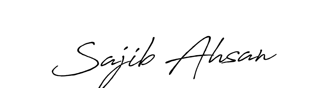 Use a signature maker to create a handwritten signature online. With this signature software, you can design (Antro_Vectra_Bolder) your own signature for name Sajib Ahsan. Sajib Ahsan signature style 7 images and pictures png