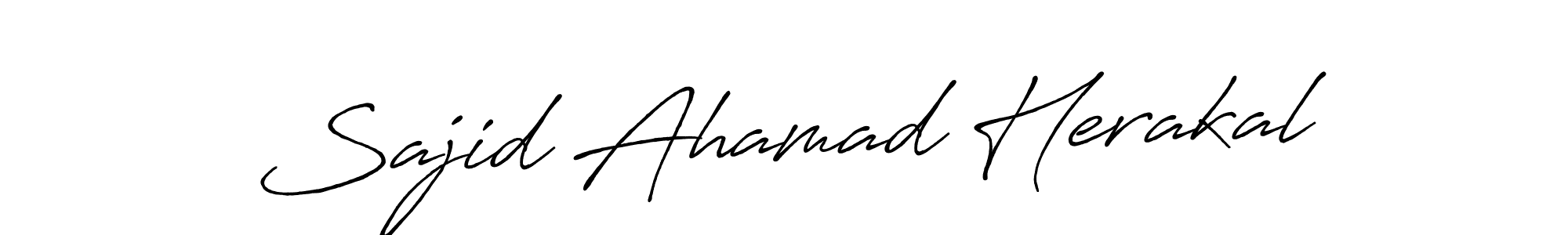 Make a beautiful signature design for name Sajid Ahamad Herakal. With this signature (Antro_Vectra_Bolder) style, you can create a handwritten signature for free. Sajid Ahamad Herakal signature style 7 images and pictures png