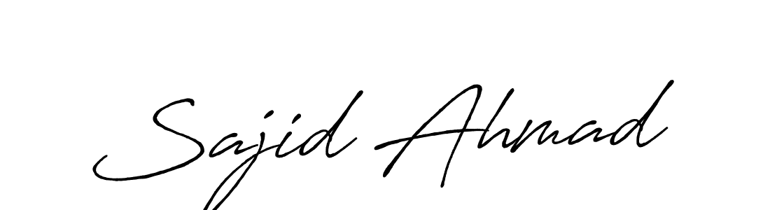 Make a beautiful signature design for name Sajid Ahmad. With this signature (Antro_Vectra_Bolder) style, you can create a handwritten signature for free. Sajid Ahmad signature style 7 images and pictures png
