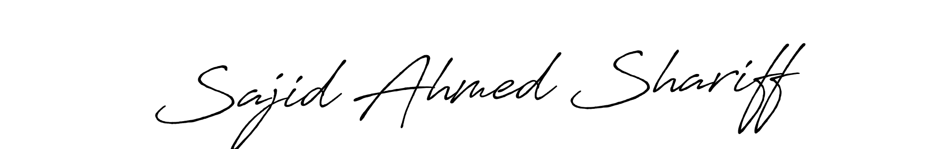 Make a beautiful signature design for name Sajid Ahmed Shariff. With this signature (Antro_Vectra_Bolder) style, you can create a handwritten signature for free. Sajid Ahmed Shariff signature style 7 images and pictures png