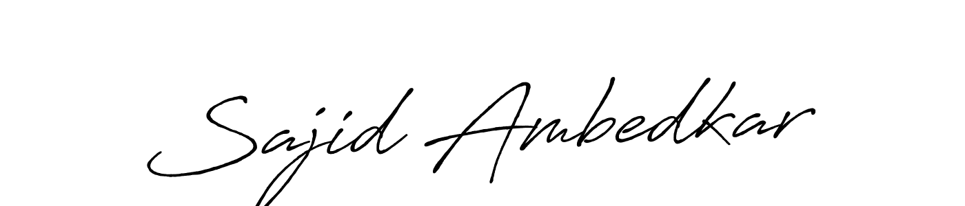 Antro_Vectra_Bolder is a professional signature style that is perfect for those who want to add a touch of class to their signature. It is also a great choice for those who want to make their signature more unique. Get Sajid Ambedkar name to fancy signature for free. Sajid Ambedkar signature style 7 images and pictures png