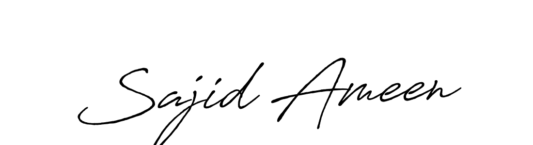 Sajid Ameen stylish signature style. Best Handwritten Sign (Antro_Vectra_Bolder) for my name. Handwritten Signature Collection Ideas for my name Sajid Ameen. Sajid Ameen signature style 7 images and pictures png