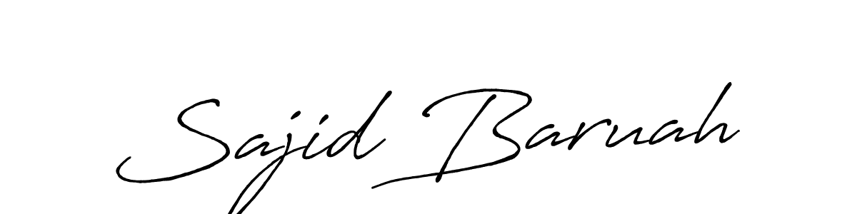 How to make Sajid Baruah signature? Antro_Vectra_Bolder is a professional autograph style. Create handwritten signature for Sajid Baruah name. Sajid Baruah signature style 7 images and pictures png