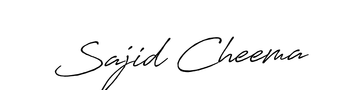 Sajid Cheema stylish signature style. Best Handwritten Sign (Antro_Vectra_Bolder) for my name. Handwritten Signature Collection Ideas for my name Sajid Cheema. Sajid Cheema signature style 7 images and pictures png