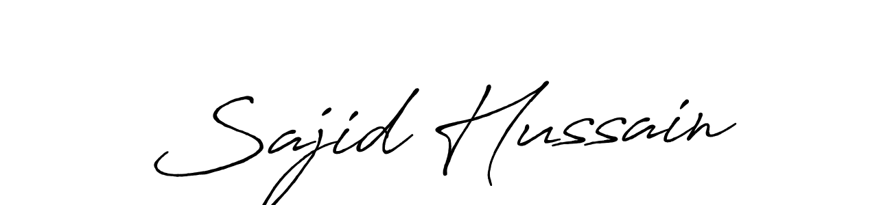 Sajid Hussain stylish signature style. Best Handwritten Sign (Antro_Vectra_Bolder) for my name. Handwritten Signature Collection Ideas for my name Sajid Hussain. Sajid Hussain signature style 7 images and pictures png