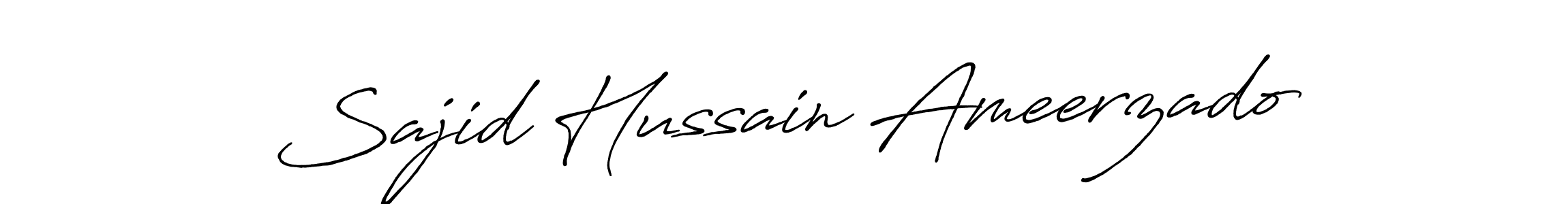 Use a signature maker to create a handwritten signature online. With this signature software, you can design (Antro_Vectra_Bolder) your own signature for name Sajid Hussain Ameerzado. Sajid Hussain Ameerzado signature style 7 images and pictures png