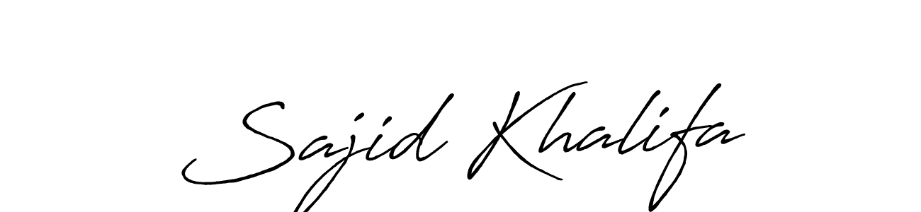 Antro_Vectra_Bolder is a professional signature style that is perfect for those who want to add a touch of class to their signature. It is also a great choice for those who want to make their signature more unique. Get Sajid Khalifa name to fancy signature for free. Sajid Khalifa signature style 7 images and pictures png